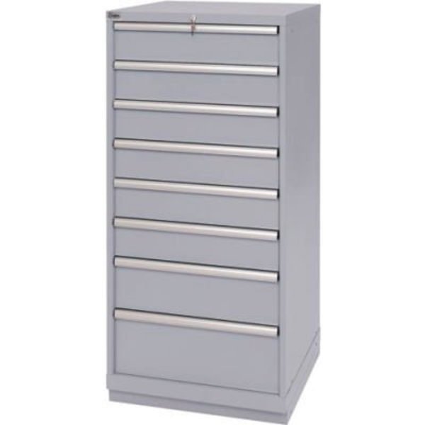 Lista International ListaÂ 8 Drawer Standard Width Cabinet - Light Gray, Individual Lock XSSC1350-0803LGRG